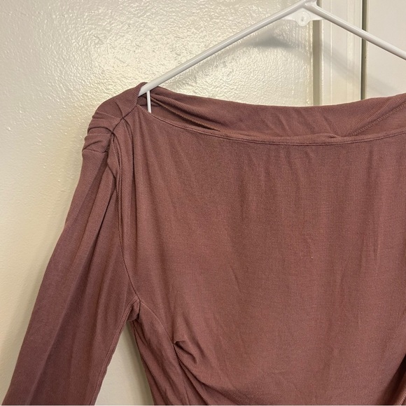 Free People Intimately Night We Met Long Sleeve Top Brown Size Small Soft - Picture 3 of 9